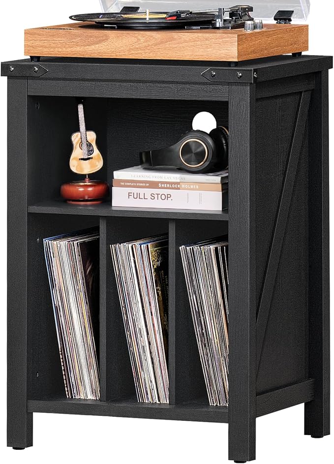 Record Player Stand with Vinyl Record Storage by Joaxswe