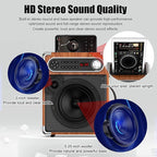 Bluetooth Speaker with Two Wireless Microphones, Outdoor Speaker with - Image 2