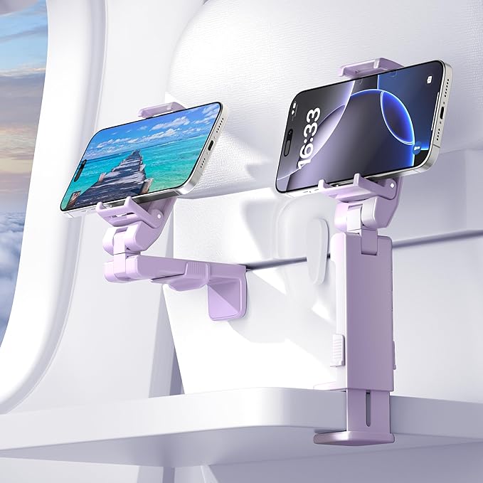 Perilogics 2025 Upgraded Travel Essentials Must Have Airplane Phone Holder by Perilogics
