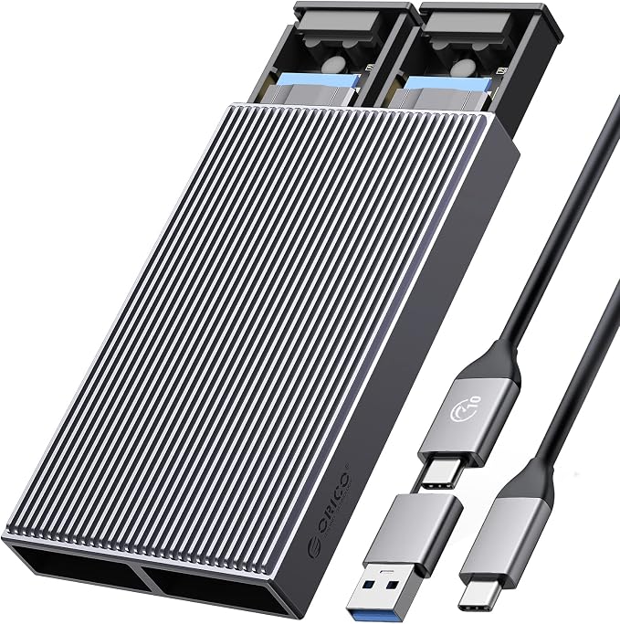 ORICO Dual M.2 NVMe SSD Enclosure, USB C to M2 Adapter by PioneerDataSolutionPowerYourFuture