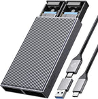 ORICO Dual M.2 NVMe SATA SSD Enclosure, USB C to M2 Adapter by PioneerDataSolutionPowerYourFuture