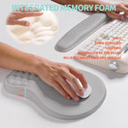 2-in-1 Ergonomic Set, Wave Rise Keyboard Wrist Rest and Massage Bulge Slope - Image 4