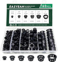 160 Pcs 6 Sizes Cable Snap-in Knockout Insulating Bushing Grommets Assortment by EASYEAH