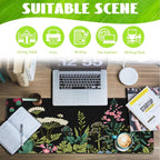 Large Gaming Mouse Pad for Desk, Wildflowers Night Desk Mat, Wild Floral Flower - Image 3