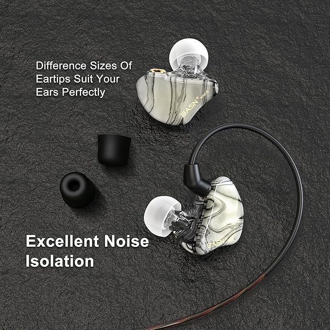BASN MMCX Triple Driver in-Ear Monitors - Image 3
