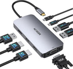 USB C Docking Station Dual HDMI, MOKiN Docking Station 3 Monitors, Displayport by MOKiN