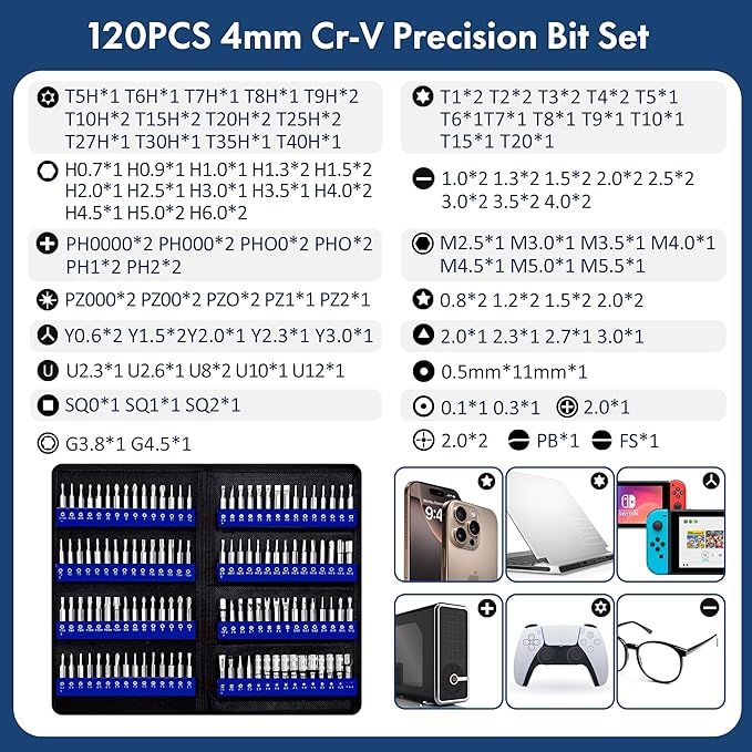 XOOL 200 in 1 Precision Screwdriver Kit, Electronics Repair Tool Magnetic - Image 3