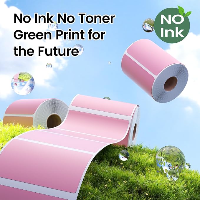 2.25x1.25 Inch Thermal Labels Pink, Holographic Sliver Barcode Thermal Labels - Image 5