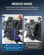 DEWENWILS 120V AC Quiet Muffin Fan, 80mm×25mm Waterproof Case Fan Cooling Fan - Image 4