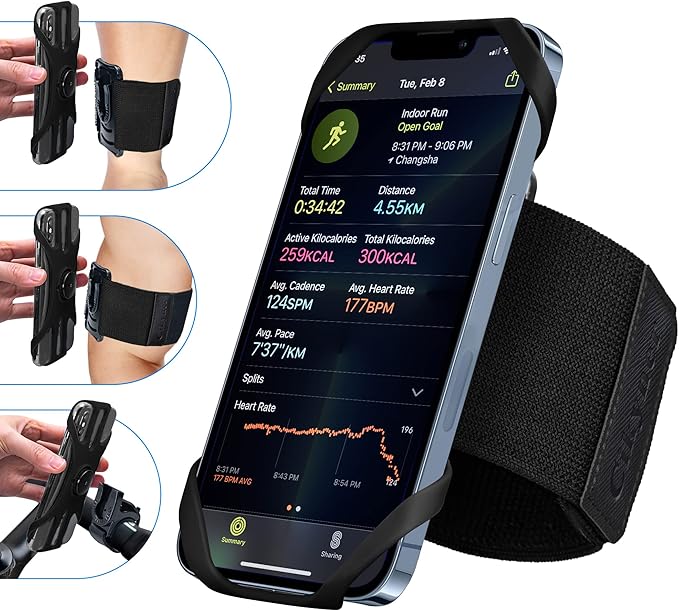 Cikyner Running Armband, 3 in 1 Running Phone Holder Sports Armband Bicycle by Cikyner