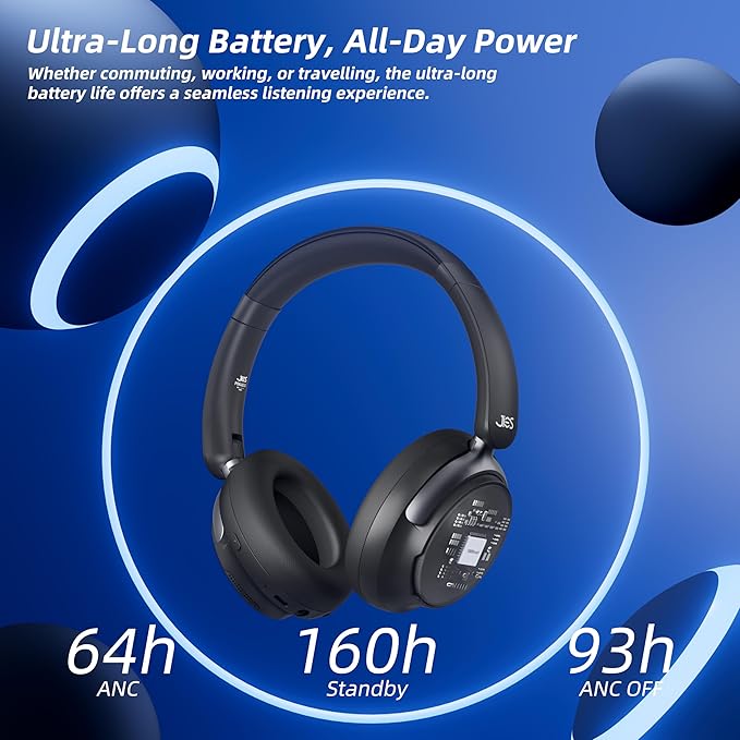 Active Noise Cancelling Headphones, Wireless Headphone - Image 4