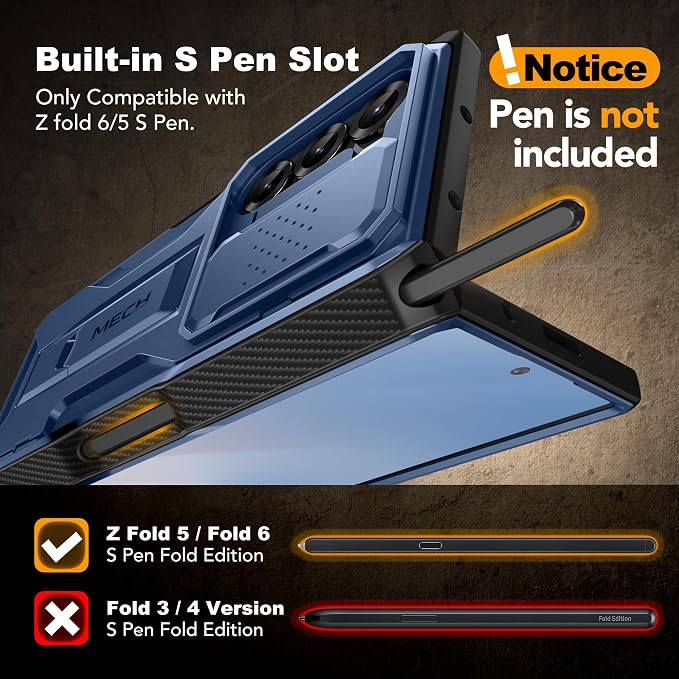 TONGATE for Z Fold 6 Case, Full-Body Military Drop Phone Case for Samsung - Image 4