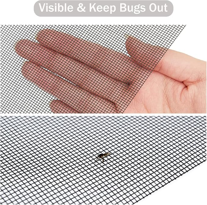 Window Screen Replacement Kit, DIY Adjustable Screen Door Mesh - Image 4