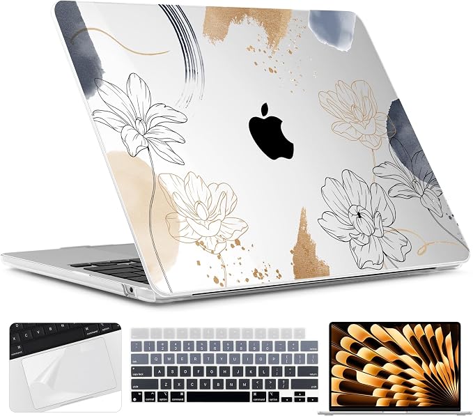 TWOLSKOO Compatible with M4 MacBook Air 15 inch Case 2025-2023 Released Model by TWOLSKOO