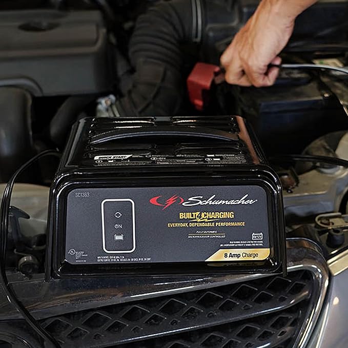 Schumacher Electric 8A Car Battery Charger and Maintainer, 3-in-1 Solution - Image 4
