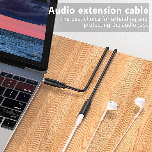 Amzpas Headphone Extension Cable, 4 Pole TRRS 3.5mm Extension Audio Cord Male - Image 7