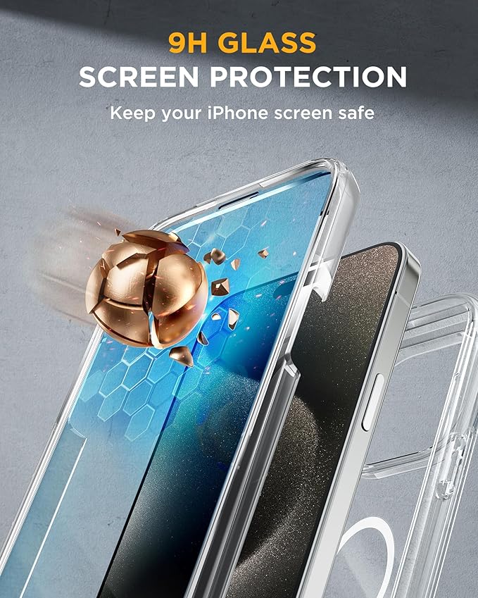 Miracase Magnetic for iPhone 15 Pro Max Case 6.7'' Full-Body Drop Proof Bumper - Image 3