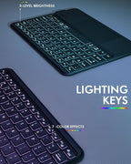 Universal Keyboard Case for 9-11 Inch Tablets, Magnetic Backlit Keyboard - Image 7