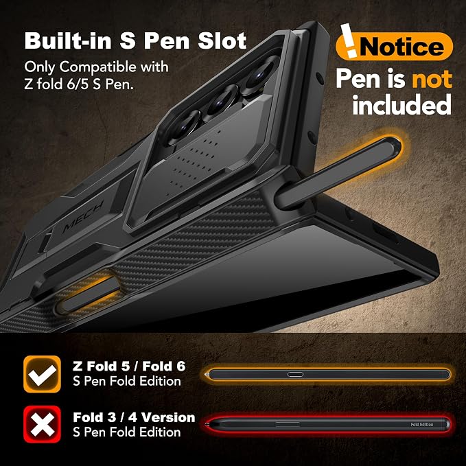 TONGATE for Z Fold 6 Case, Full-Body Military Drop Phone Case for Samsung - Image 4