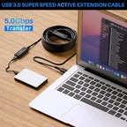 USB 3.0 Active Extension Cable 35 Feet, Long USB Type-A Male to Female Extender - Image 5