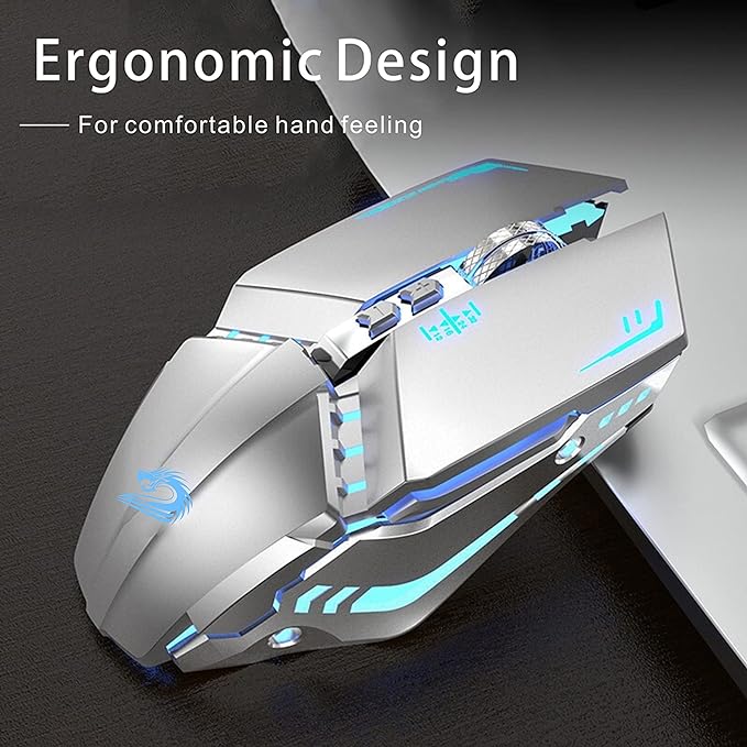 TENMOS T12 Wireless Gaming Mouse Rechargeable, 2.4G Silent Optical Wireless - Image 6