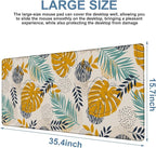 Large Mouse Pad Palm Leaves Gaming Desk Pad Computer Keyboard Non-Slip - Image 3