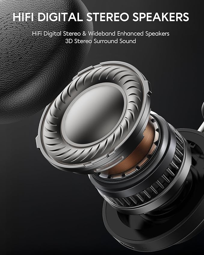 Wireless Headset with Mic for Work, Advanced Noise Reduction Microphone - Image 3