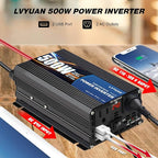 LVYUAN 500 Watt Pure Sine Wave Power Inverter 24V to 110V/120V DC to AC - Image 4