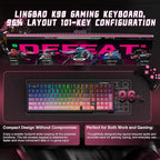 LINGBAO K98 Wireless Mechanical Gaming Keyboard, Tri-Mode BT5.0/2.4GHz/USB-C - Image 3