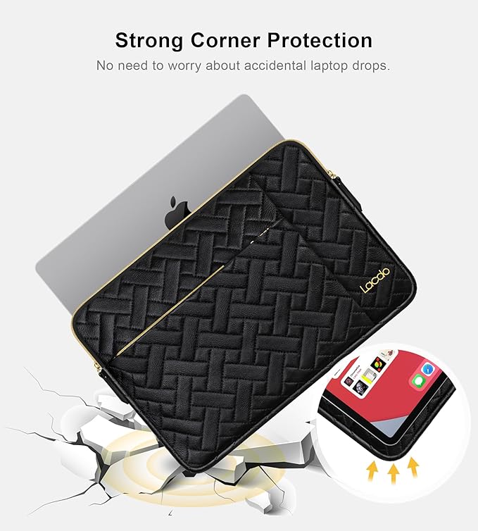 Lacdo Laptop Sleeve Case for 14 inch New MacBook Pro M4/M3/M2/M1 Chips Pro Max - Image 6