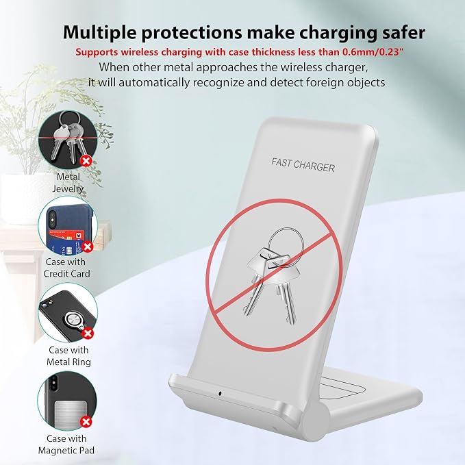 2 in 1 Wireless Charger, Foldable 20W Fast Wireless Charging Stand Compatible - Image 8