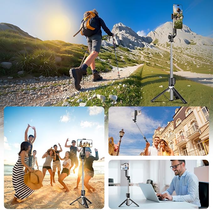 Sensyne Selfie Stick for Phone, Extendable Travel Tripod - Image 7
