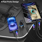 USB C Car Charger 3 Pack, Costyle 65W 4 Port Car Power Adapter - Image 3