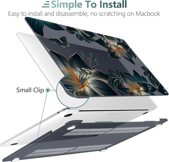 TWOLSKOO Compatible with MacBook Pro 13 inch Case 2023-2016 A2338 M2/M1 A2251 - Image 6