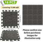 16 Pcs Sound Absorbing Interlocking Floor Mats, Non-Slip Anti Vibration - Image 2