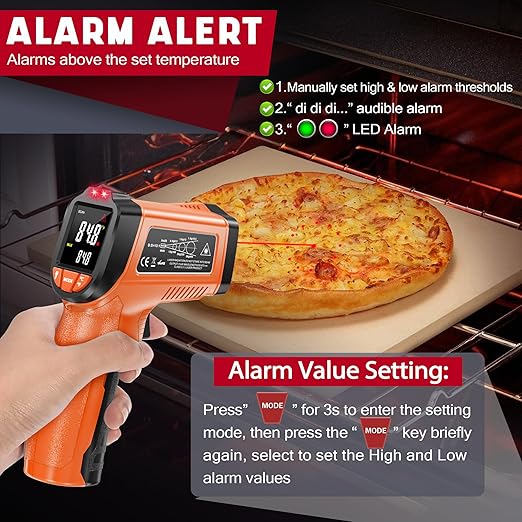 Infrared Thermometer Gun, Non-Contact Digital Laser Temperature Gun, -58°F to - Image 3