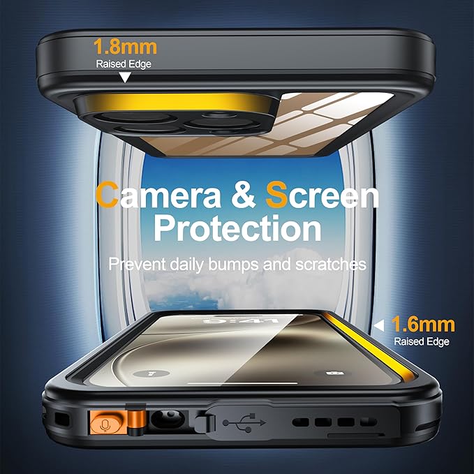 for iPhone 16 Pro Case Waterproof, Built-in Privacy Screen & HD Screen Double - Image 7