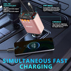 Retractable Car Charger, 5 in 1 Fast Cars Phone Charger 60w, Handsfree Call - Image 6