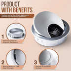 MAHDPRO Metal Desk Grommet 2 Inch Pack of 2-Silver Zinc Alloy Metallic Desk - Image 3