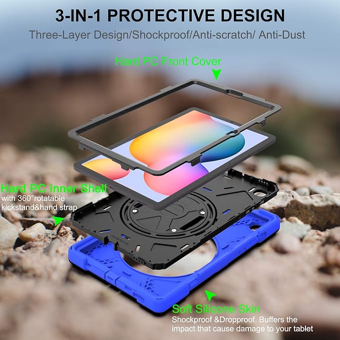 BRAECN for Samsung Galaxy Tab S6 Lite 10.4 Case 2024, Rugged Protective Case - Image 7