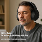 Riwbox Hybrid Active Noise Cancelling Headphones, Wireless Bluetooth Headset - Image 2