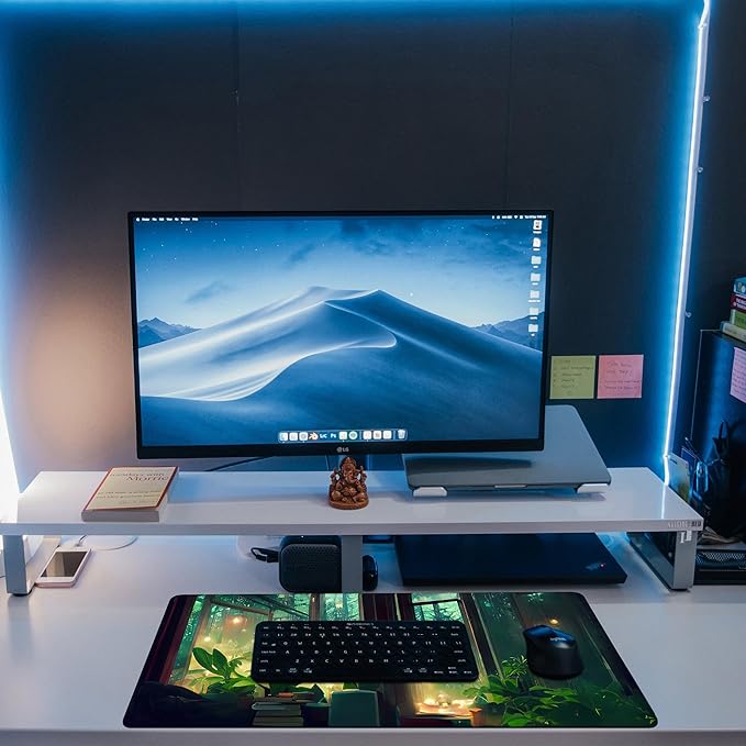 Desk Mat, Window View of Forest Desk Pad, 31.5"x15.7" Extended Big Computer - Image 6