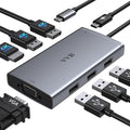USB C Docking Station Dual Displayport Monitor Adapter by VVB