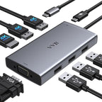 USB C Docking Station Dual Displayport Monitor Adapter by VVB
