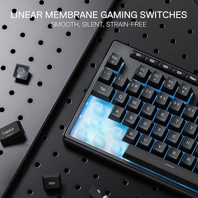 Redragon K516 Shiva TKL Wired RGB Membrane Gaming Keyboard, 87 Keys - Image 4