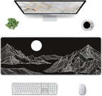 Black and White Mountain Large Mouse Pad, Gaming Keyboard Desk Pad, Extended - Image 2