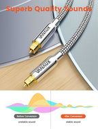 VANAUX Digital Optical Audio Cable 49FT S/PDIF Toslink Cable Fiber Optic Cable - Image 7