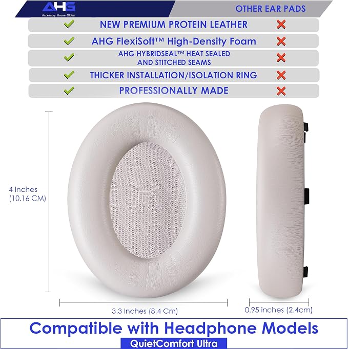 QC Ultra Replacement Ear pad and Headband Pad Kit Cushion Compatible - Image 4