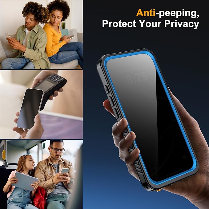 for iPhone 16 Pro Case Waterproof, Built-in Privacy Screen & HD Screen Double - Image 3