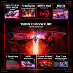 SANSUI 27 Inch Curved Gaming Monitor 180Hz 1ms - Image 2
